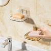 Wall-mounted Soap Box with Removable Drainage Tray Strong Load-bearing Self Adhesive