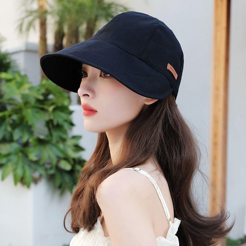 Summer Foldable Portable Bucket Hat Beach Cap Sun Hat Fisherman Cap