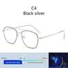 Stainless Steelanti Blue Light Lens Plain Glasses New Flat Light Mirror Double Beam Literature Mirror Frame High Quality