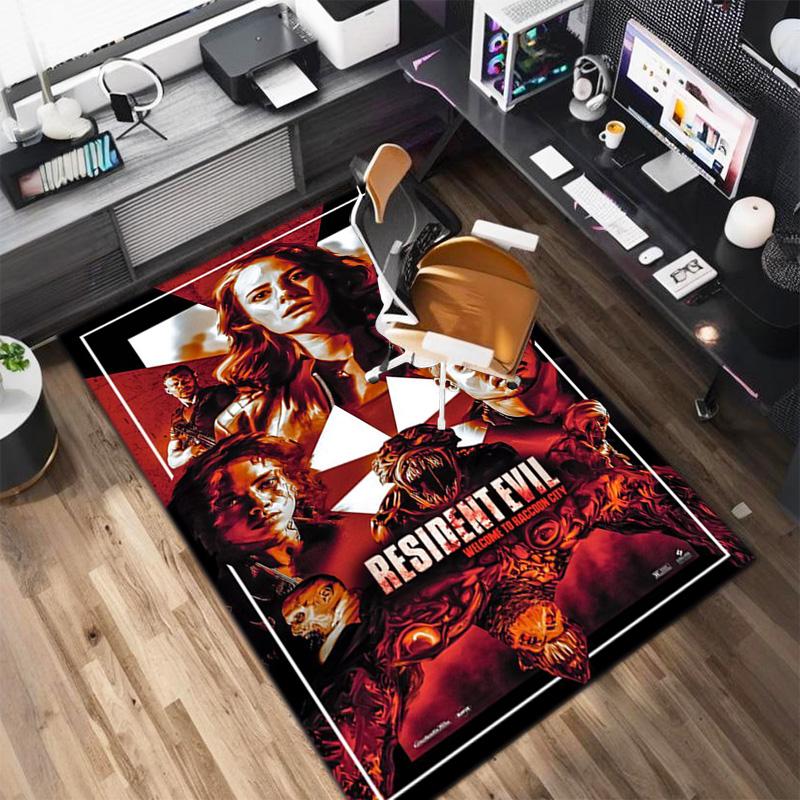 Sci-Fi game Resident Evil, Umbrella Corporation, soft carpet, home living room, office chair pad, door mat, door mat carpet U1