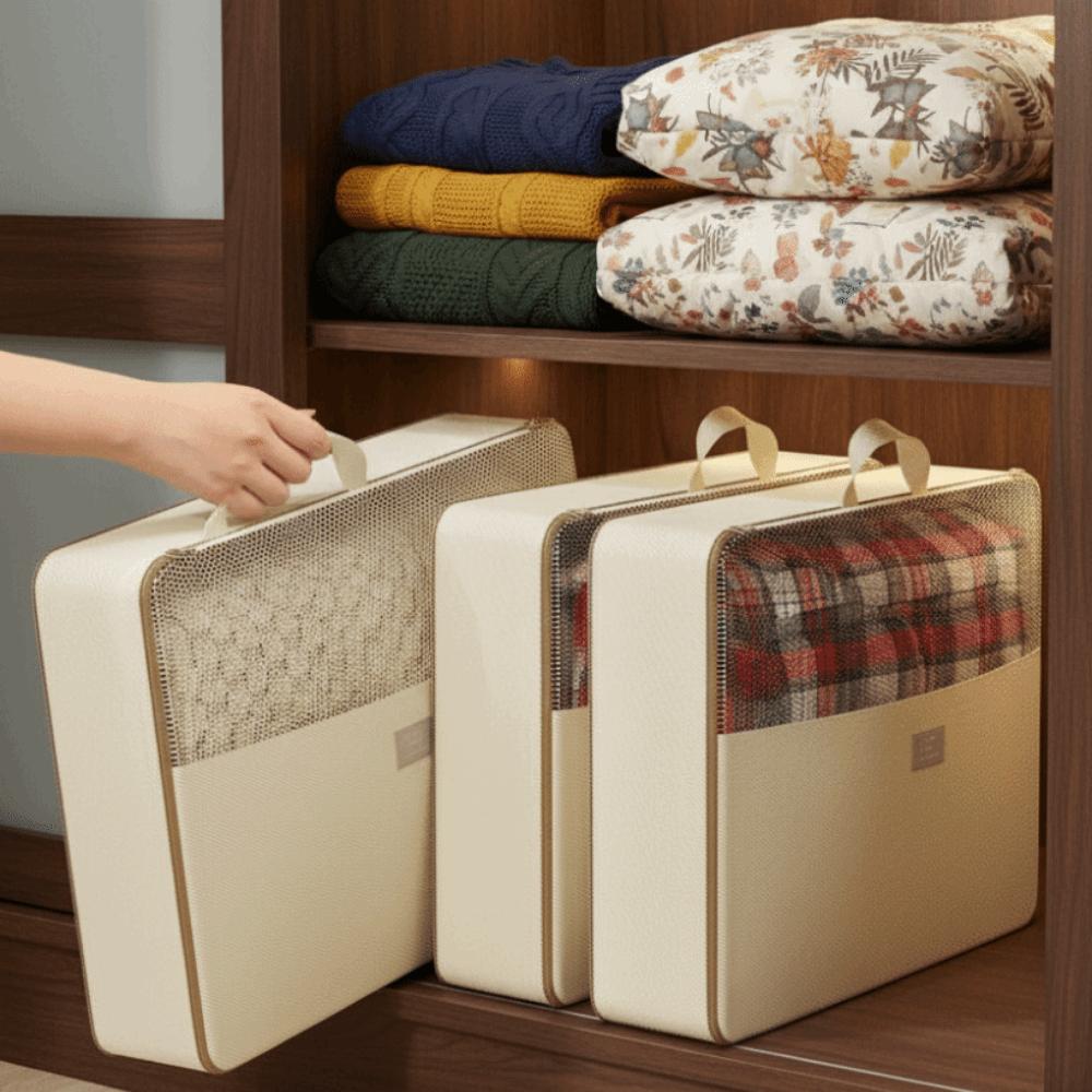 Large Capacity Clothes Quilt Storage Bag Visible Blanket Sorting Bags  Storing Bedding