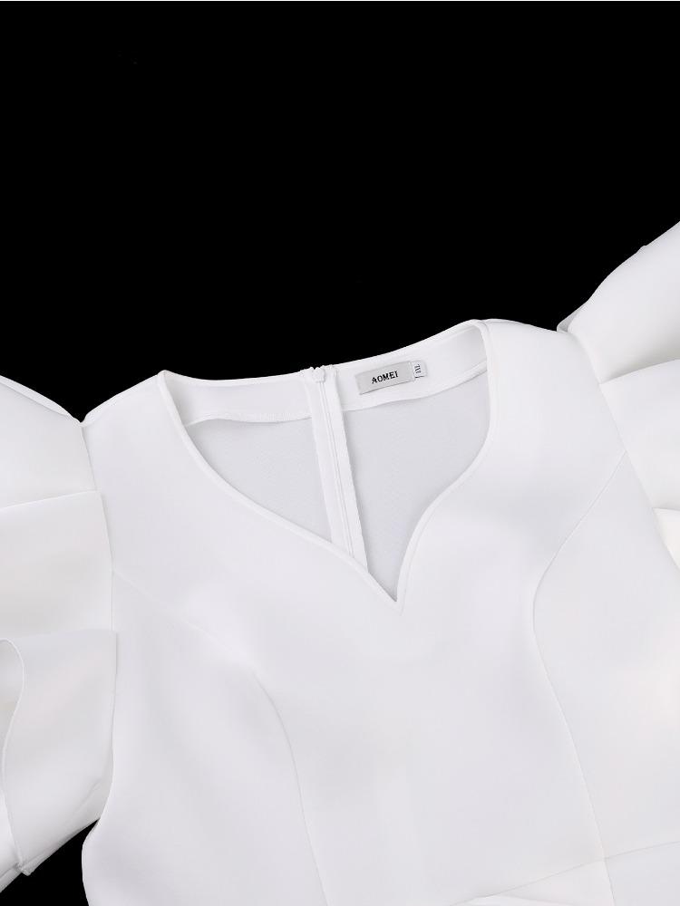 Элегантные женские облегающие платья с V-образным вырезом, короткими рукавами-бабочками, лоскутным пеплумом, высокой талией, для церкви, вечеринок, мероприятий, случаев