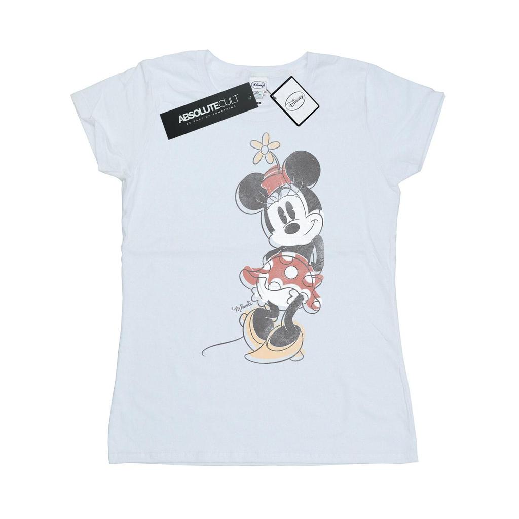 Disney Womens/Ladies Minnie Mouse Offset Cotton T-Shirt