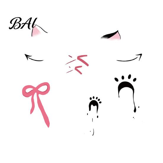 Funny Face Tattoos Halloween Tattoo Stickers, Waterproof Scary Makeup Decals for Party, Cosmetic Grade Ink Temporary Wound Scar Body Art Kids