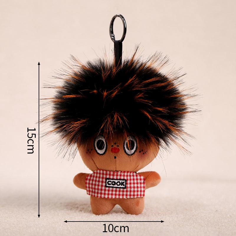 Funny Doll Keychains Cute Keyrings for Bags Funny Desk Accessories Plush Keychains Hanging Pendants Bnirthday Gifts