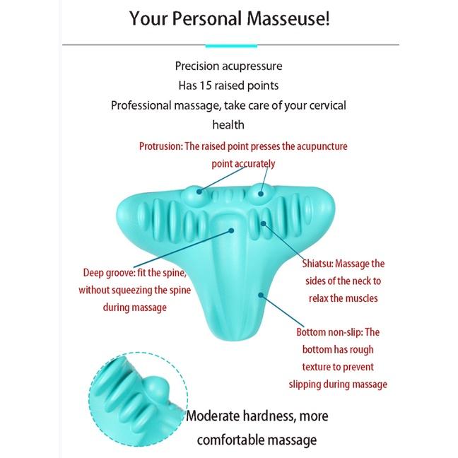 Массажная подушка для шеи, плеч, шейного отдела хиропрактики, тяговое устройство, массажная подушка