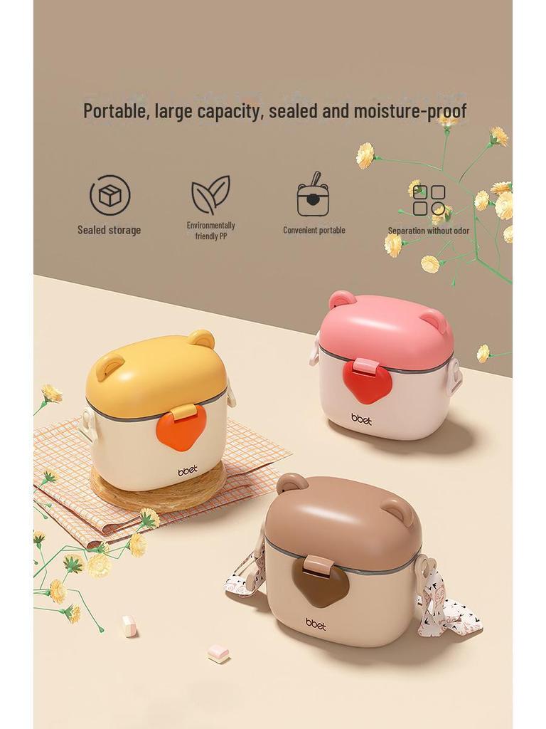 Портативная коробка для детского питания и сухого молока с отдельными слоями для использования на открытом воздухе