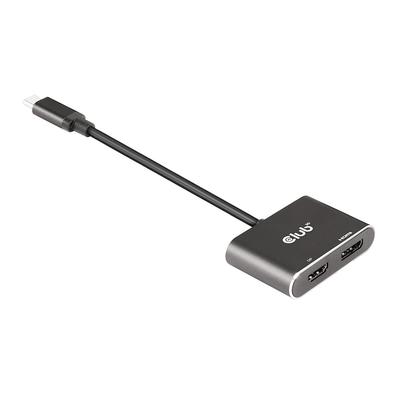 Club 3D MST Hub Gen2 на DisplayPort HDMI 4K60Hz Хаб для распределения на два дисплея USB3.2 Type-C (Альтернативный режим DP) + Мужской/Женский (CSV-1552)