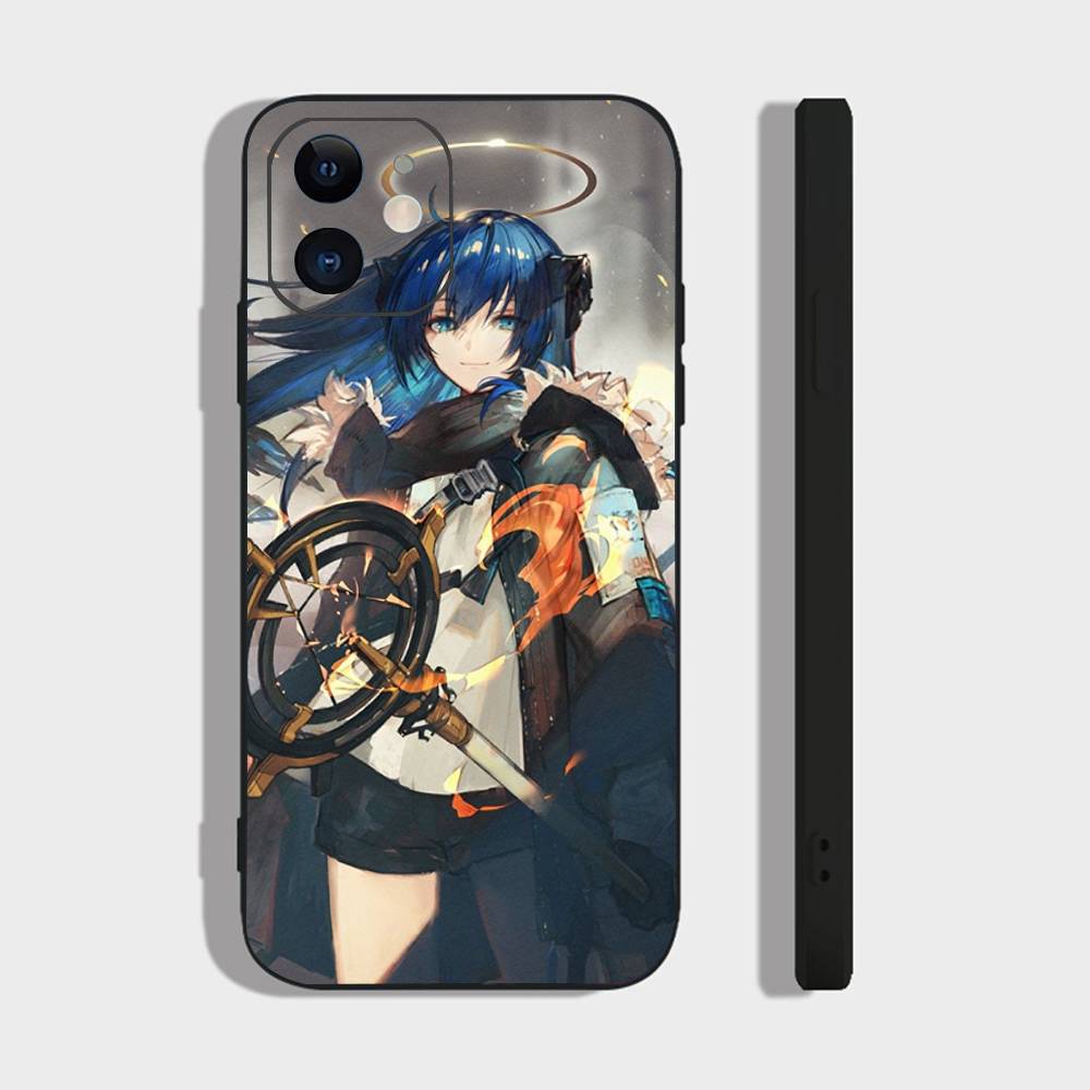 Mostima Чехол для телефона с анимацией из игры A-Arknights Для IPhone 17 Air 16 15 14 13 Pro Max 11 12 Черный силиконовый чехол