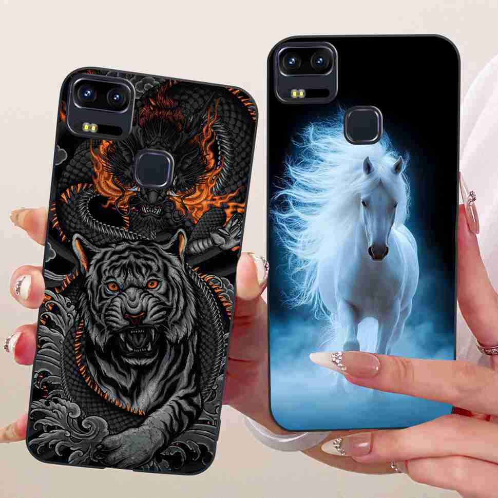 For Asus Zenfone 3 Zoom Case Cartoon Butterfly Lion Silicone TPU Black Soft Cover For Asus ZE553KL Phone Cases Bumper Fundas