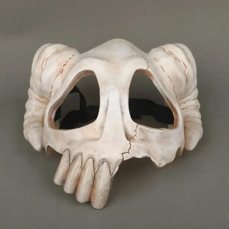Bleach Neliel PU Mask Anime Antelope Skull Half Face Mask Comic-Con Cosplay Accessories Prop Masquerade Halloween Party Gift