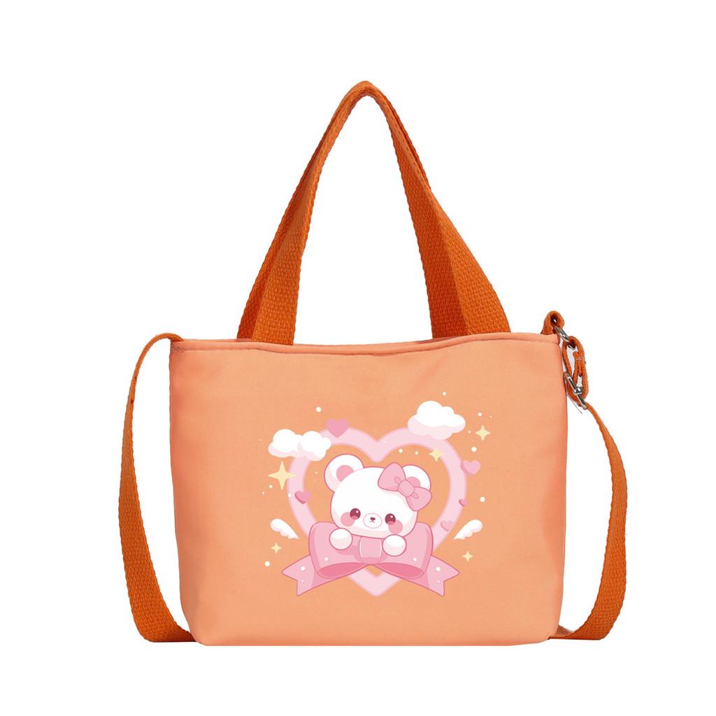 Нейлоновая детская модная сумочка с милым принтом медведя и дышащим дизайном