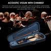 4/4 Acoustic Violin Basswood Topboard Side Back Board Maple Scroll with Carry Case Bow Rosin for