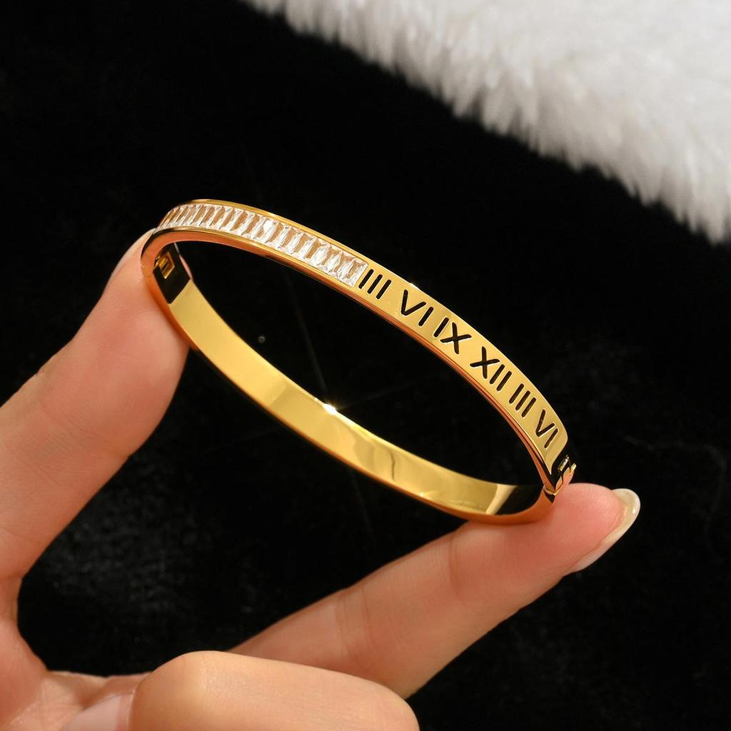 Браслет-гвоздь с бриллиантами из титановой стали - Женская минималистичная мода, Горячо продаваемые женские аксессуары