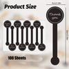 5/10/20/50/100 Sheets Thank You Handmade Seal Stickers Black Striped Long Labels Stickers for Packaging Gift Lollipop Bread