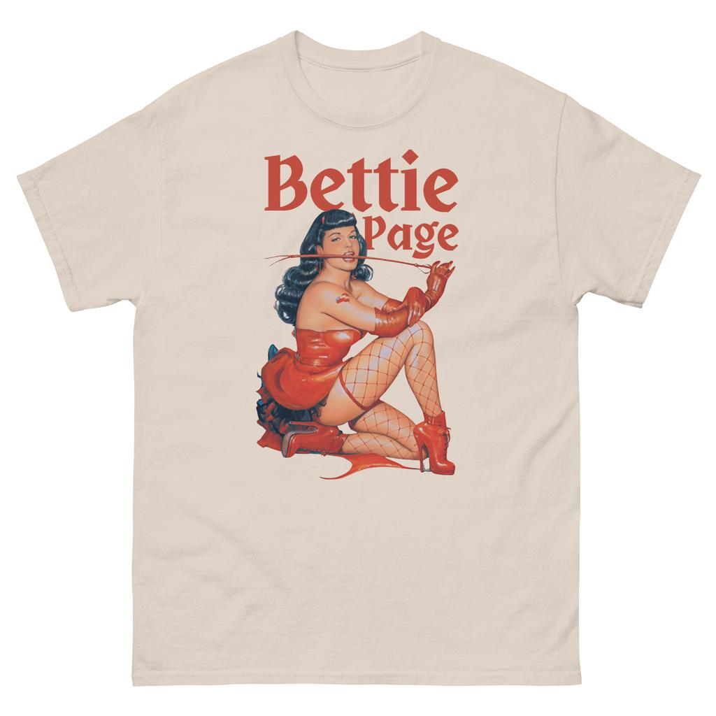Футболка Bettie Page | Футболка с принтом девушки пин-ап | Ретро-рубашка в винтажном стиле
