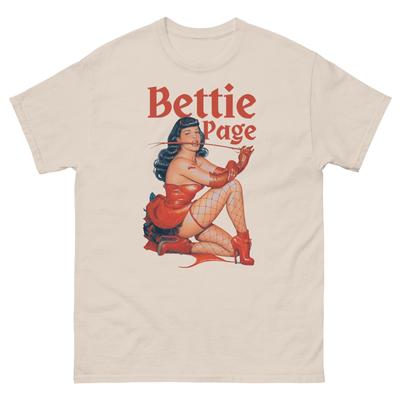 Футболка Bettie Page | Футболка с принтом девушки пин-ап | Ретро-рубашка в винтажном стиле