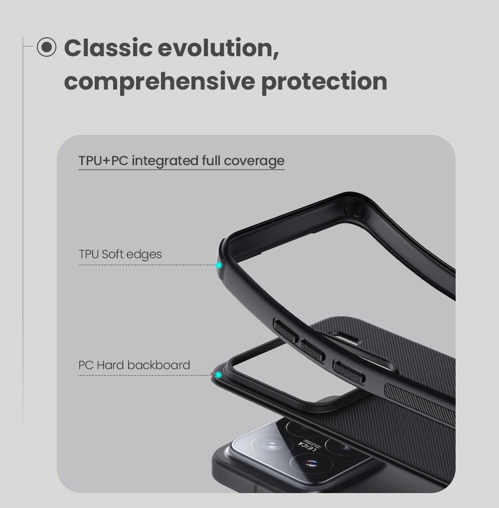Чехол для Xiaomi 15 5G Nillkin Жесткий ПК + Мягкая ТПУ Рамка Супер Матовый Pro Матовый 360 Защита Задней Крышки Для Mi 15