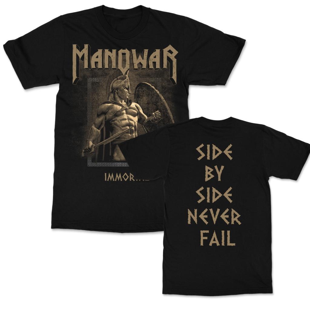 2026 Hot Sale Retro Manowar Graphic Cotton T-shirt Unisex Summer Short Sleeve Fashion Brand Tee Men Women Luxury Casual Vintage Tees Loose Top