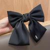 Korean Satin Bow Hairpin for Women - Large Drape Ponytail Clip