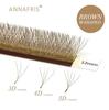 Brown W Shape Lash Extensions 3D 4D 5D W Lash Bloom Automatic Flowering Premade Fans Natural Soft Individual Lashes