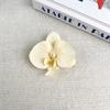 Women Korean Cloth Floral Pearl Hair Clip Sweet Phalaenopsis Flower Hairpin Female Headdress