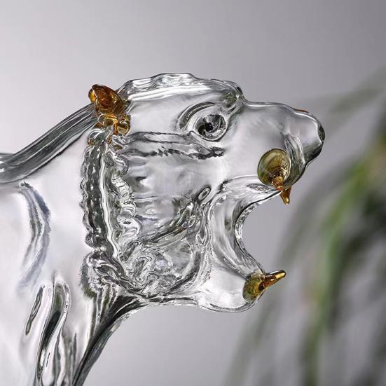 Хрустальный декантер для виски Tiger Термостойкий Ручной работы Ликер 500/1000 мл Декантер Уникальный декантер для алкоголя Подарок для вина Виски Рома