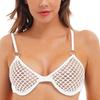 Women's Fishnet Sheer Camisole Crop Top Sleeveless Mesh Bralette Bra Top