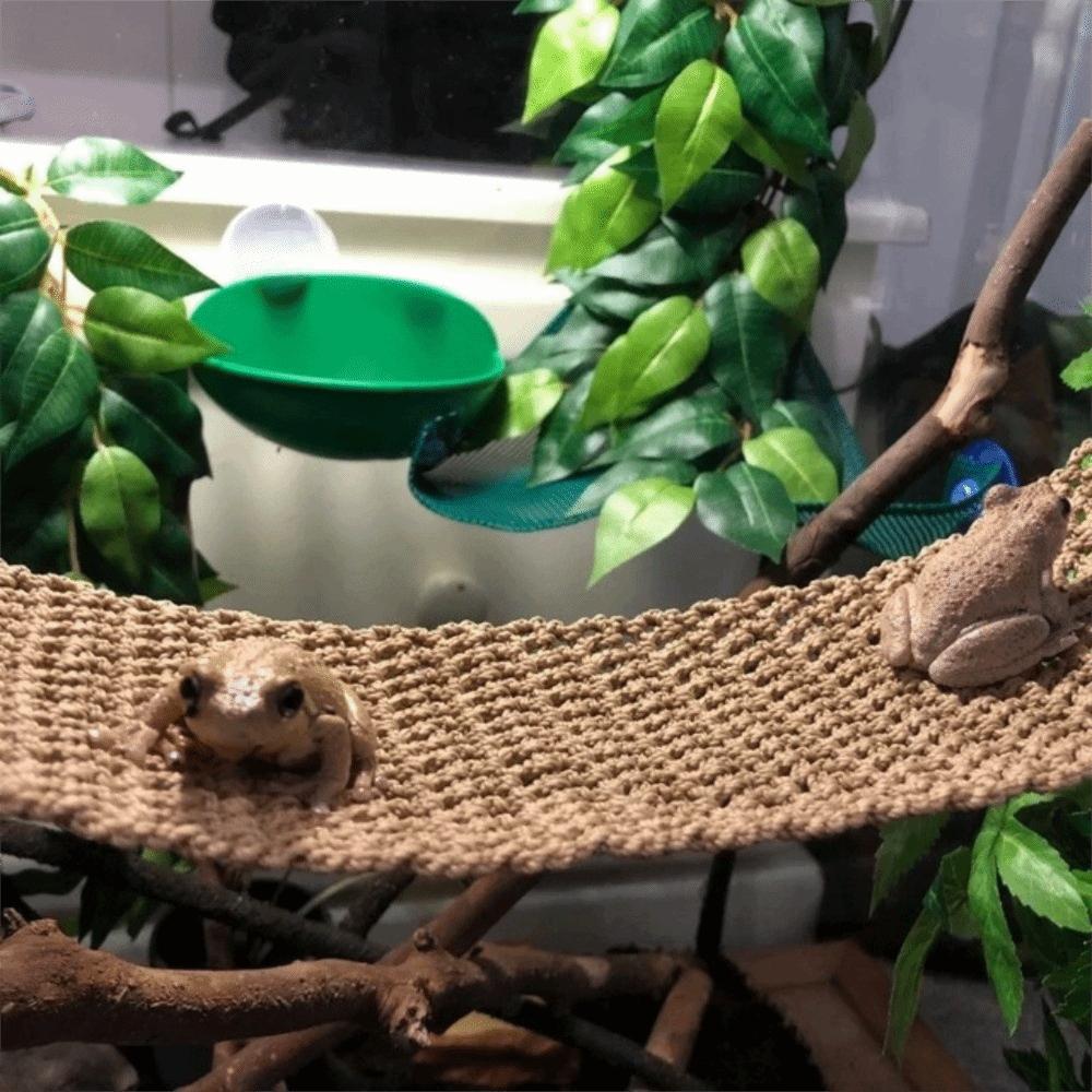 Suction Cup Lizard Hammock Hanging Pet Bed Swing Pet Climbing Net Terrarium Landscaping