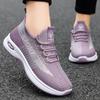 Women's Shoes New Summer Sports Shoes Breathable Fly-woven Running Shoes Soft Sole Lightweight Single Shoes Lace-up Shock-absorbing Shoes Women's