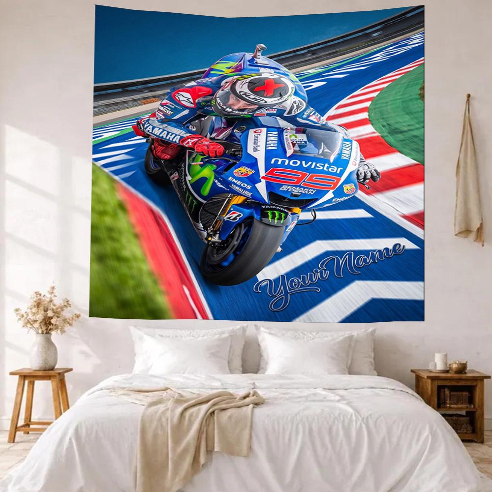 Jorge Lorenzo Custom Your Name Wall Decor Tapestry Art For Pet Memorial Birthdaywedding Party Backdrop Family Gift