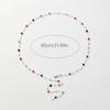 Colorful Crystal Necklace Rhinestones Long Y-Shaped Neckchain Bohemian Clavicle Chain Fashion Accessory for Women