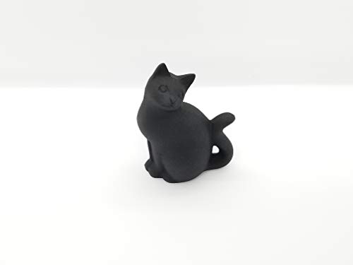Iwachu Пресс-папье, Длиннохвостая Кошка, Черный, Размеры (см): 5 x 3,5 x 7,5 (ЧАС), 30501, Чугунная посуда Намбу