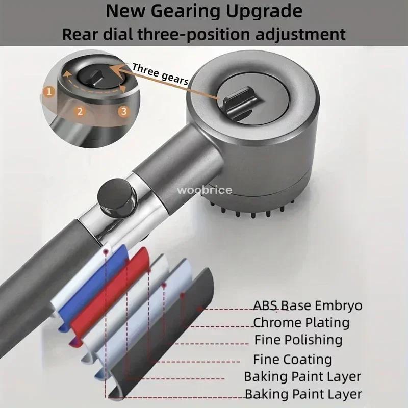 Сильная струя душевая лейка мощная душевая лейка высокого давления регулируемый распылитель массаж дождевой кран душевой набор ванная комната