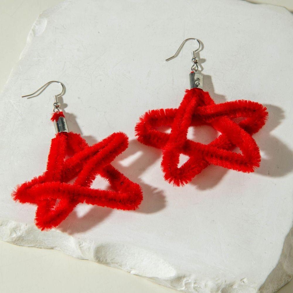 Bowknot Red Velvet Bow Earrings Pearl New Year Earrings Wine Red Bow Drop Earrings Decoration