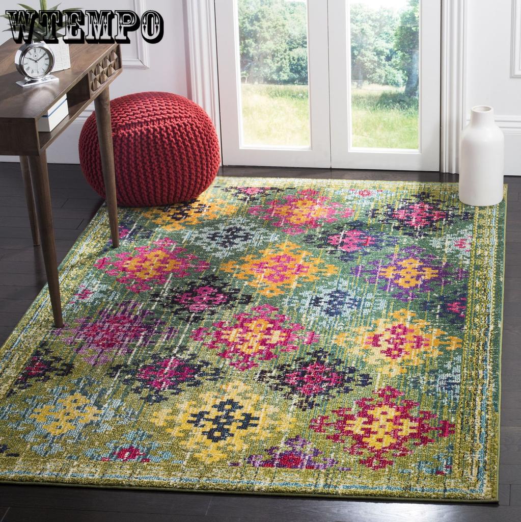 Ковер для гостиной в стиле ретро, в стиле бохо, для дома, ресторана, для журнального столика, для спальни, прикроватные коврики