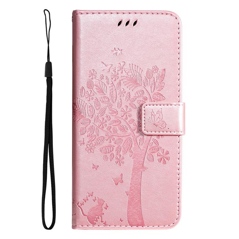 Suitable for Apple16E Phone case iPhone15/14/13/12Cat Tree Butterfly Protective Cover16pro