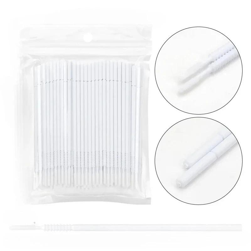 100 Pcs Disposable Spiral Mascara Wands Micro Brush Handle Microbrush Applicator Lashes Brushes Eyelash Extension Makeup Tools