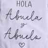 1-18 месяцев Детский хлопковый комбинезон с принтом «Hola Abuela&Abuelo» на испанском языке с короткими рукавами и принтом «Комбинезончик»