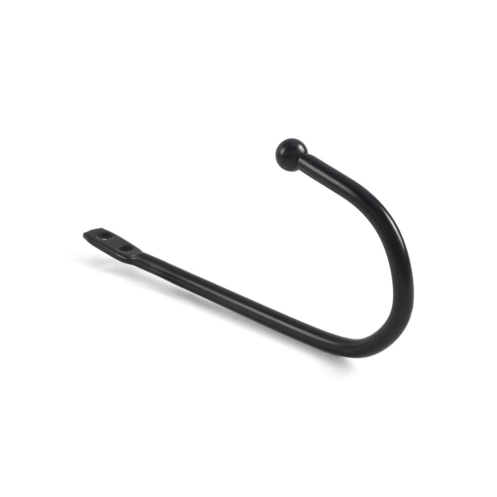 Черный металлический двойной железный крючок для пальто и шляп