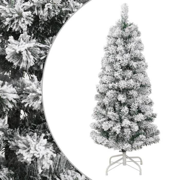 VidaXL Artificial Hinged Christmas Tree with Flocked Snow 120 Cm 358379