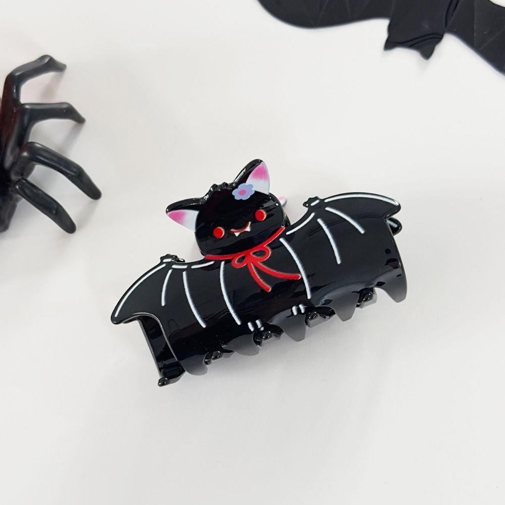 Acrylic Halloween Hair Claw Spider Skeleton Shark Clip Creative Halloween Themed Gripper Women