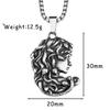 Vintage Small Size Medusa Pendant Necklace Gothic Stainless Steel Mythology Gorgon Necklace for Men and Women Party Gift Jewelry