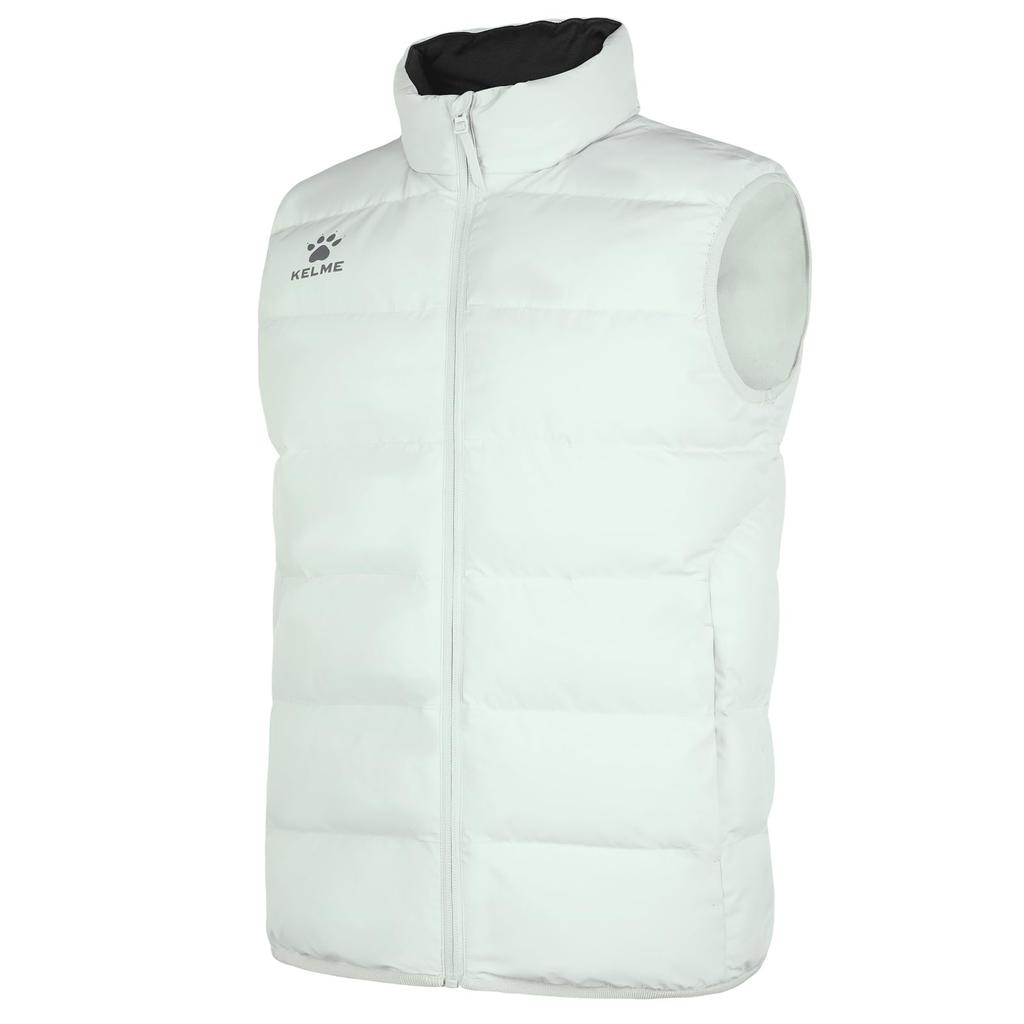 Kelme Men's Padded Vest, Active Vest, Cold Weather Protection, Warm, Lightweight, Sleeveless (Gray, Size M)