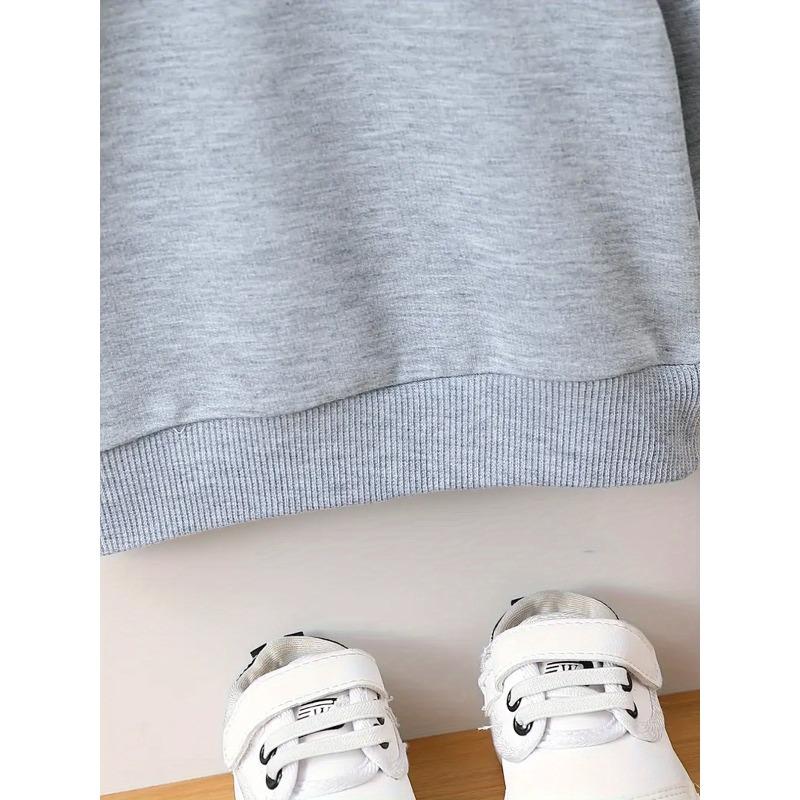 Kids Crewneck Pullover Sweatshirt, Cartoon Donut Graphic Print