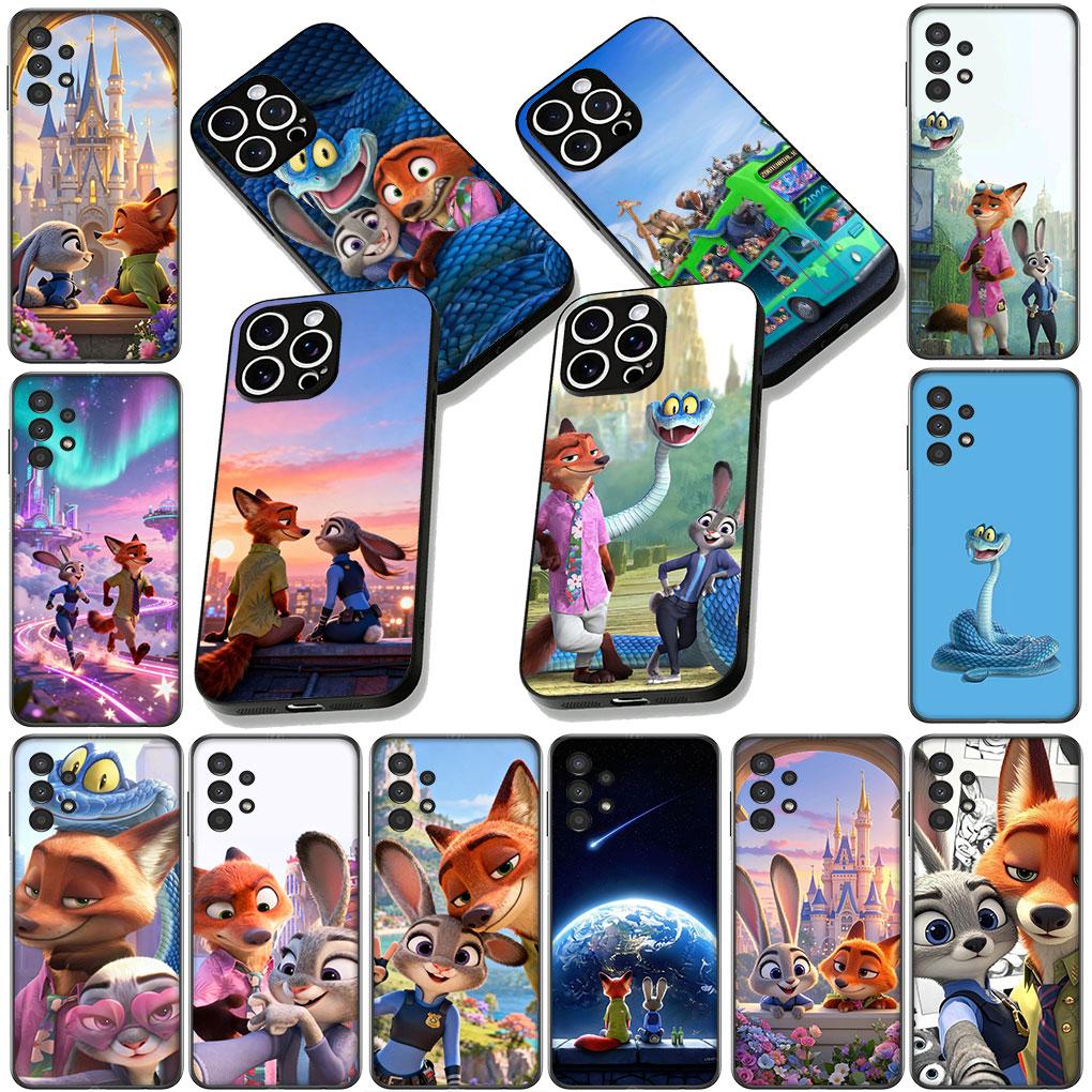 Чехол для телефона для OPPO A38 A18 A17 A40 A60 A80 A16 A78 A79 A54 A58 A57 4G 5G Гибкий чехол Zootopia Джуди Гари Ник 2
