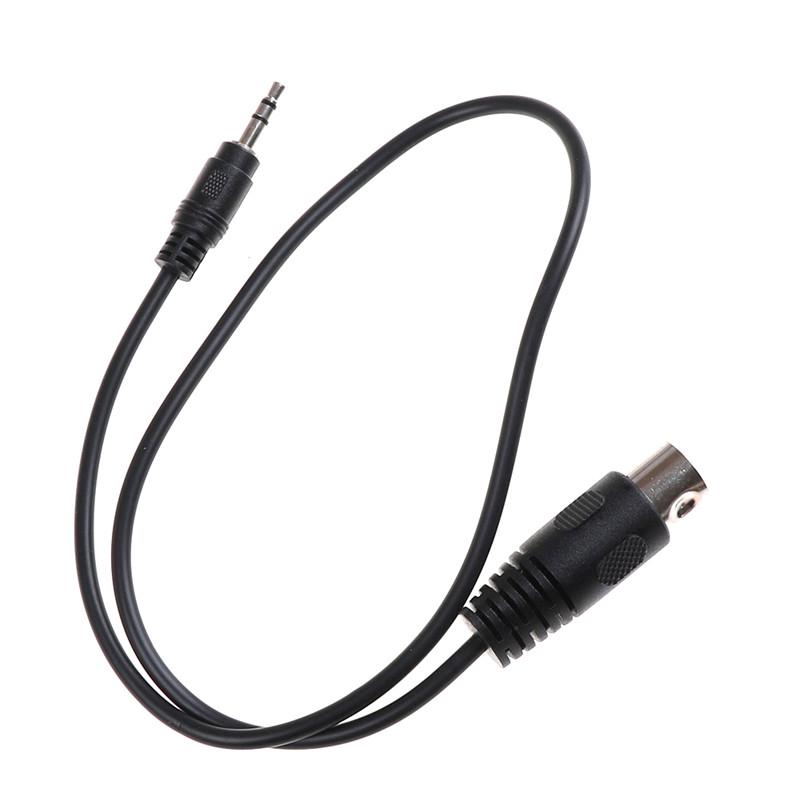 1X Din 5 Pin Din Midi Male Plug To 3.5Mm Male Stereo Jack Audio Cable 50Cm 0.5M