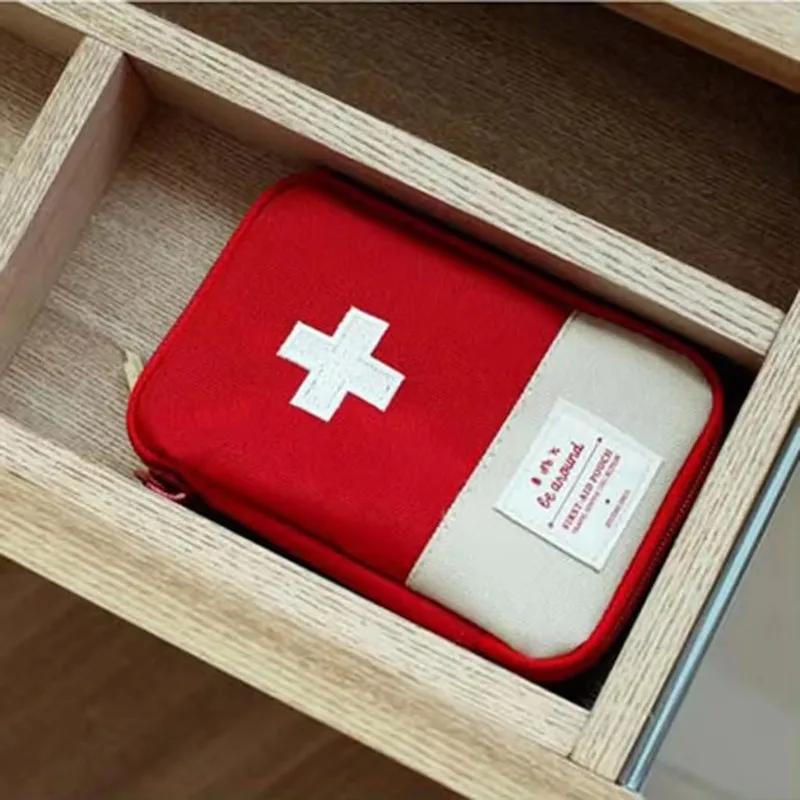 Mini Household First Aid Kit Bag Travel Portable Medicine Package Emergency Kit Bags Medicine Storage Bag Small Organizer