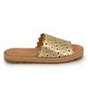 Золотистые мюли-ламинадо с веревочной подошвой Женский