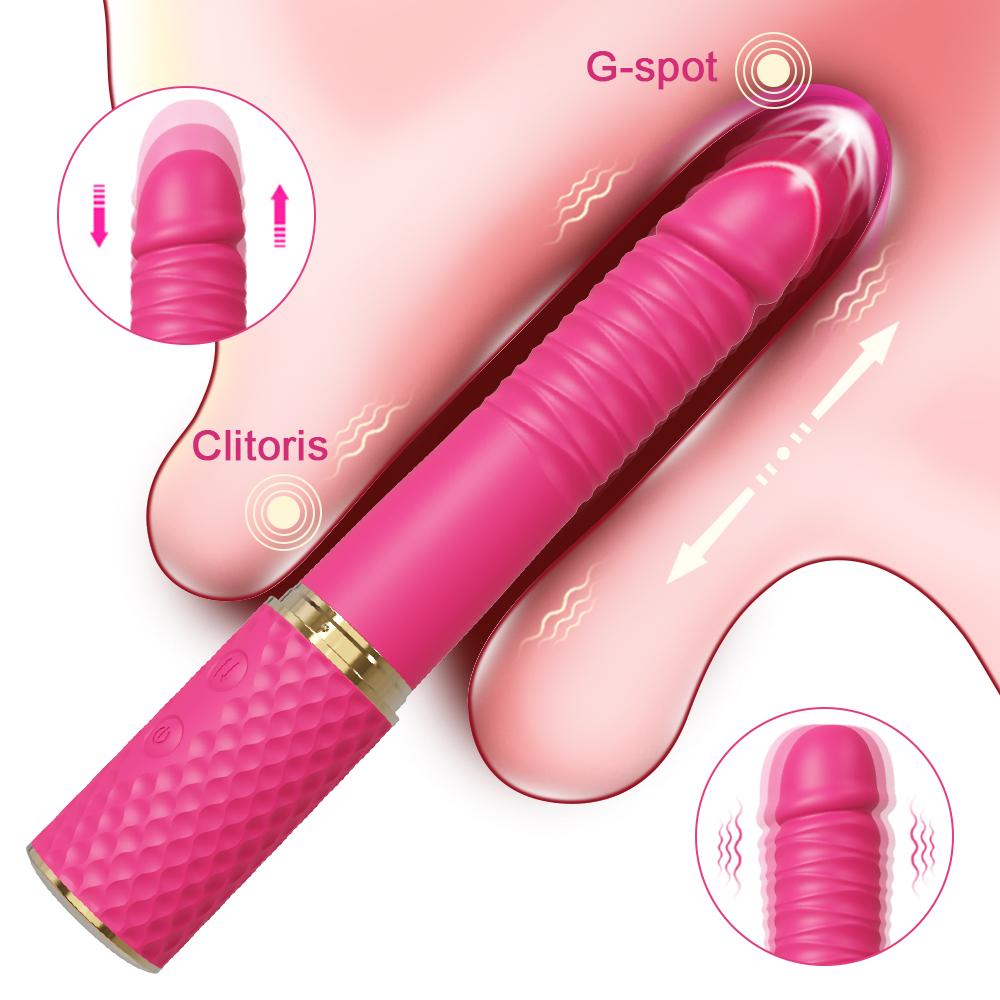 Телескопический фаллоимитатор вибраторы для женщин G Spot Thrusting Выдвижной вагинальный секс-игрушки для взрослых Женская мастурбация Автоматическая